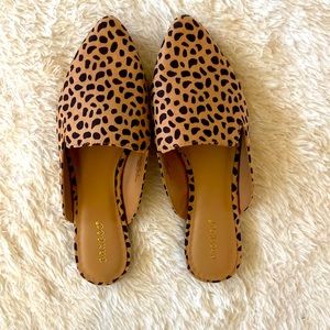 Cheetah closed toe sandals